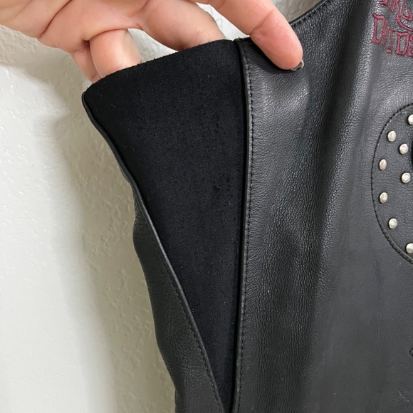Harley-Davidson Black Leather Studded Chaps - Picture 4 of 14